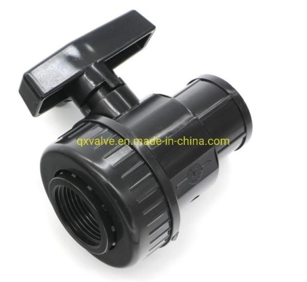 Plastic PVC Single Union Ball Valve with ABS Handle ISO9001 Pn10 in Middle East Market