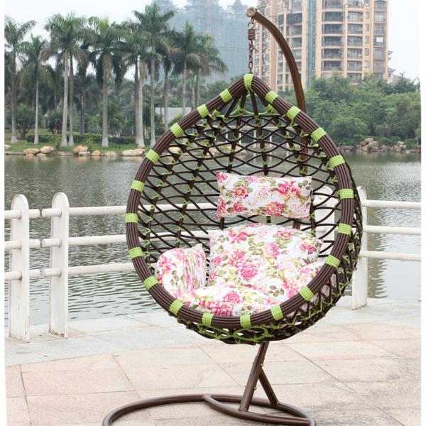 Mail Packing Garden Swing Chair with Cushions PE Rattan Wicker Single Hanging Chair