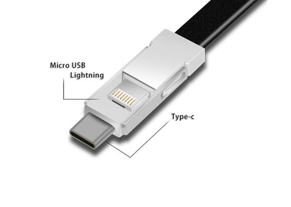 Magnetic Charger 3 In 1 8pin USB Cord