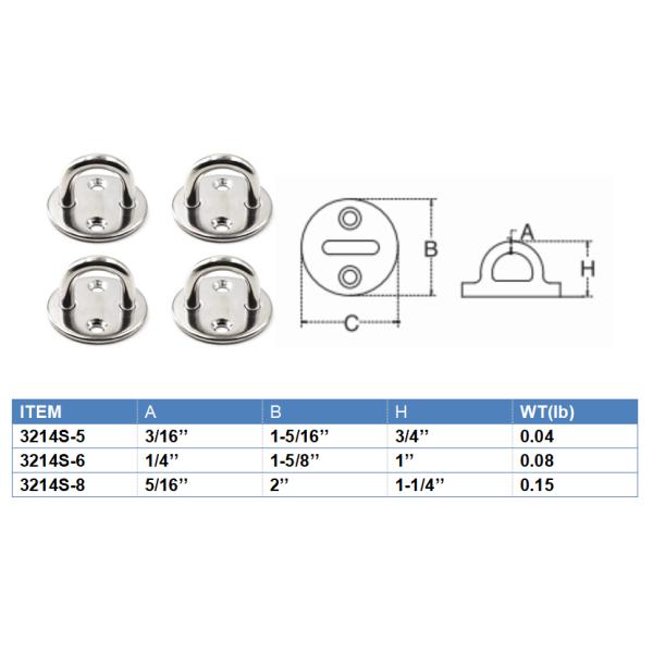Galvanized Stainless Steel Round Eye Plate For Door Clasp And Wall Mount Hanging