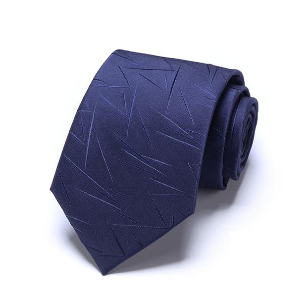 Fashion 100% Silk Necktie Navy Blue Stripe  Business Neck  Ties