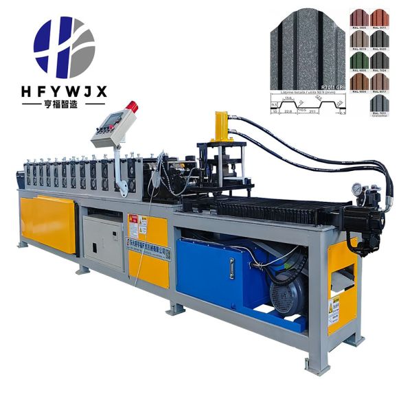 Customized Metal Fence Plate Forming Machine With 12 Row Molding 4kw Servo Gear Transmission