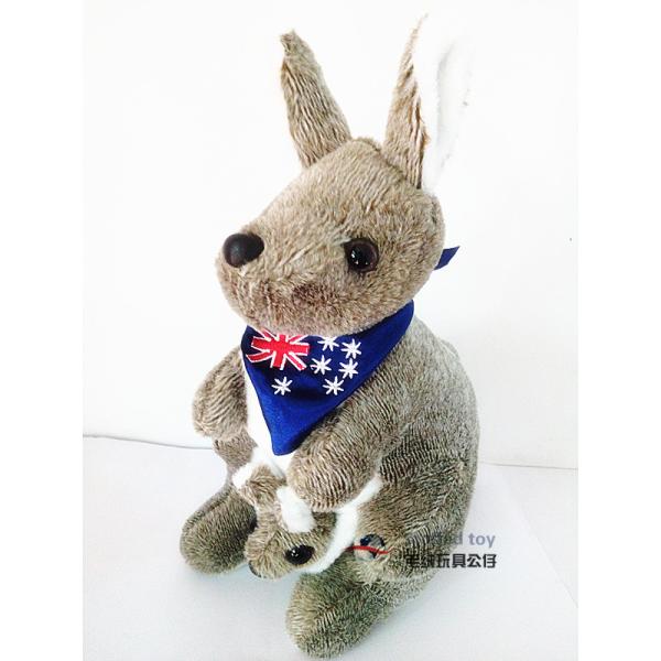 australian kangaroo with with flag bring baby brown plush stuffed toy pp cotton cheap economic animal toy lovery cartoon