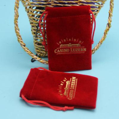 Cordão bonito feito a mão de feltro da promoção saco de empacotamento da pena de veludo do mini
