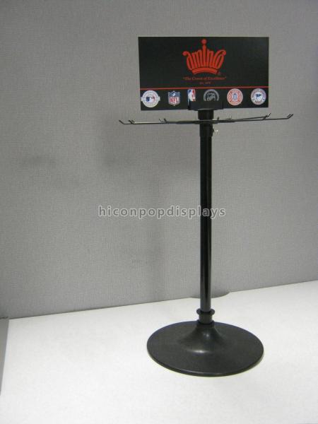 Countertop Fashion Retail Accessories Display Stand Metal Single Layer With Lanyard