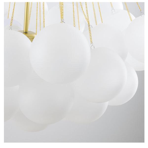 E27 Bulb Base Nordic INS Restaurant Bubble Ball Glass Pendant for Bedroom Living Room