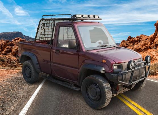 Disc Front Brake EV Pickup Truck With 300kg Load 4 Wheel Electric Car
