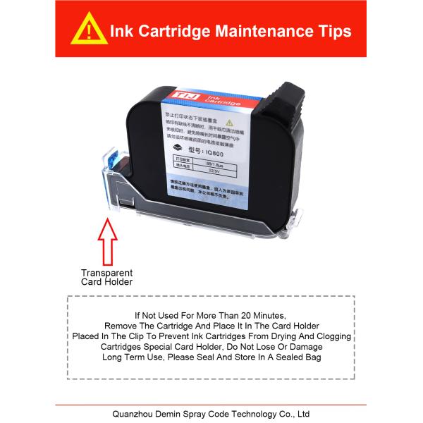 Iq800 Half Inch Inkjet Printer Ink for Printer Coding Date Text Printing Inks Universal Ink Cartridge for Dtf Inkjet Printer