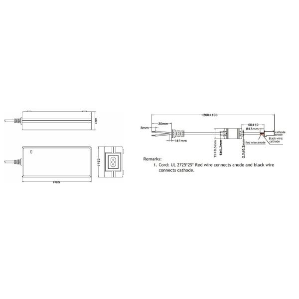 12vdc Switching Power Supply 2 Pin Connector For 3 Distribution Connector