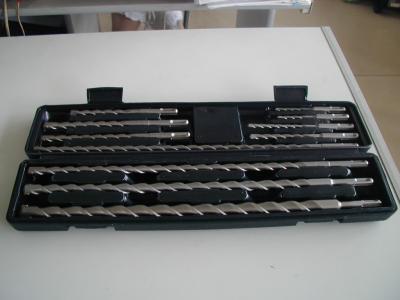 11-piece SDS-plus hammer drill set in Plastic box, single or cross tip