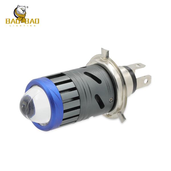 H4 Metal Lens Bike Headlight Lamp White Yellow 80V LED Light