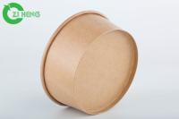 As bacias descartáveis 25oz do papel de embalagem levam embora o recipiente de alimento para a massa da salada