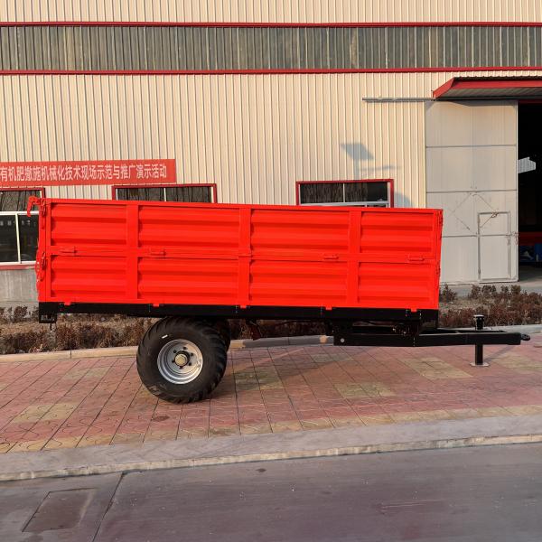 High Performance Heavy Load Farm Trailer Hydraulic Dump With 2-6 Tire