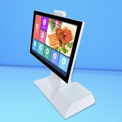 Desktop Self Service Touch Screen Ordering Kiosk Dual Screen Cashier Machine