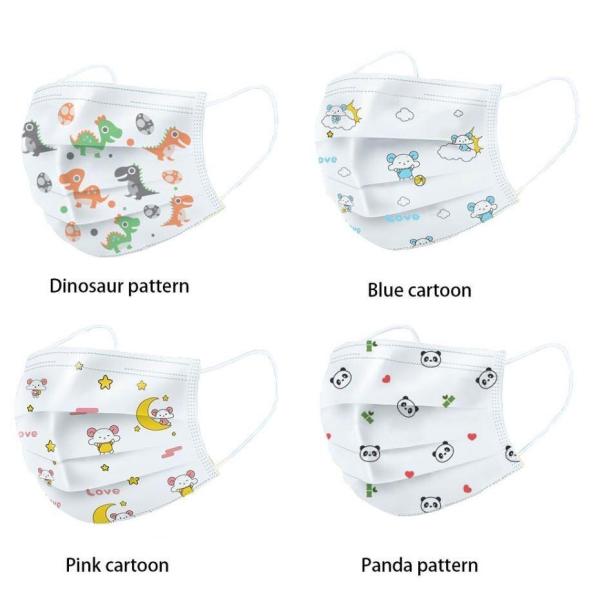 S&J Wholesale Cute Safety Disposable Face Mask Custom Color Available Cute Face Mask Fashion Printed Kids Face Mask