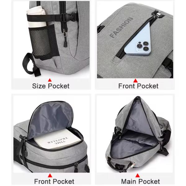 Main Material Oxford Custom Logo USB School Backpack for Casual Sports and Laptop