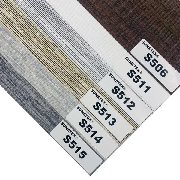 100% Polyester Custom Zebra Roller Shades Blinds Fabric Semi Blackout