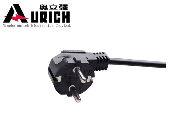 Black PVC 3pin Electric Korea Power Cord 10A With KS Certification
