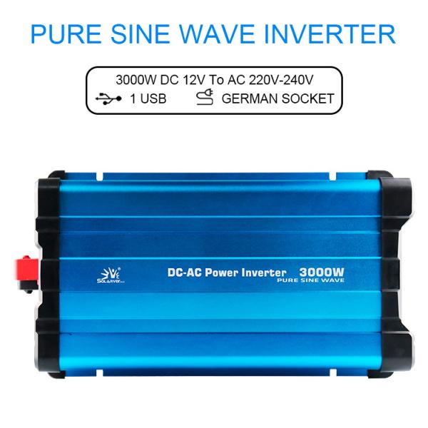 12V 24V 48V Dc To Ac 110V 220V 3000W Pure Sine Wave Power Inverter