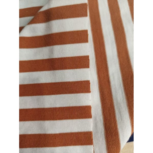 Breathable And Soft Striped Knit Fabric Durable And Smooth For Polo Shirt
