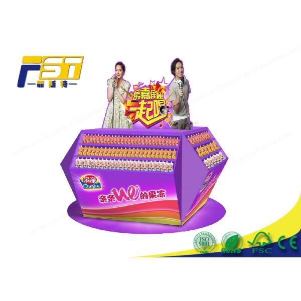 Waterproof Corrugated Cardboard Pallet Display Glossy Surface For Retail Promotion