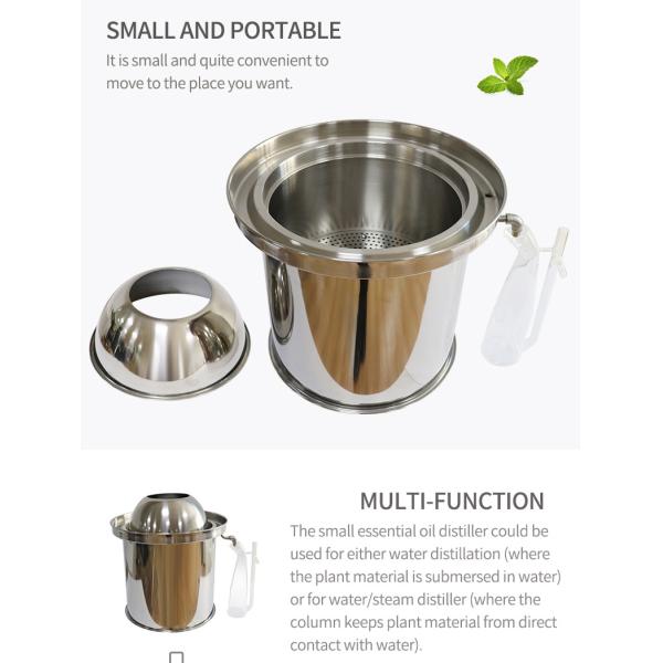 10L Rose Essential Oil Extracting Machine with Water Steam Distillation Apparatus and Small Capacity