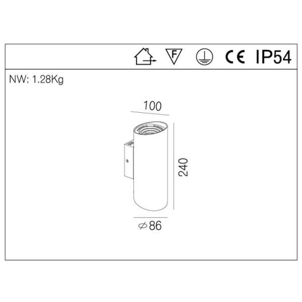 IP54 Outdoor Wall Mounted Led Lights ,14w COB Led Garden Light