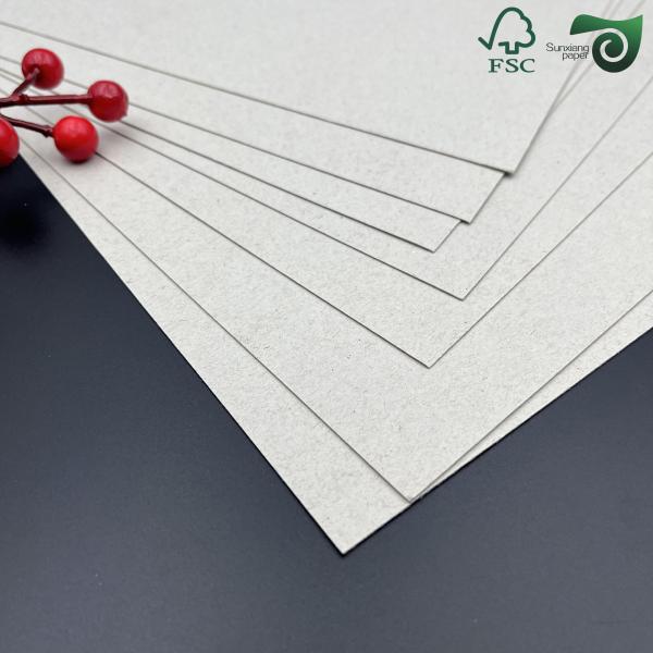 FSC Certified 250gsm 1500gsm Book Binding Board Grey Cardboard Paper For Packing Boxes