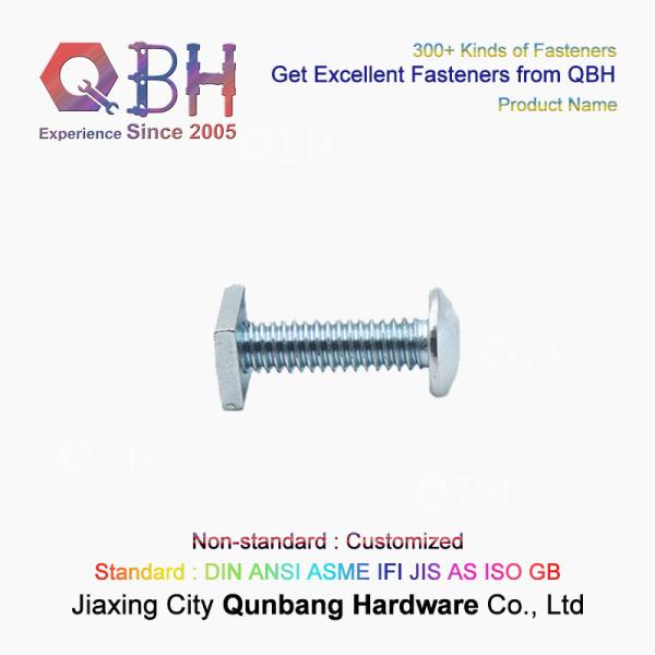 Оцинкованные англо-американские болты с полукруглой головкой и квадратным подголовком из углеродистой стали 1/4