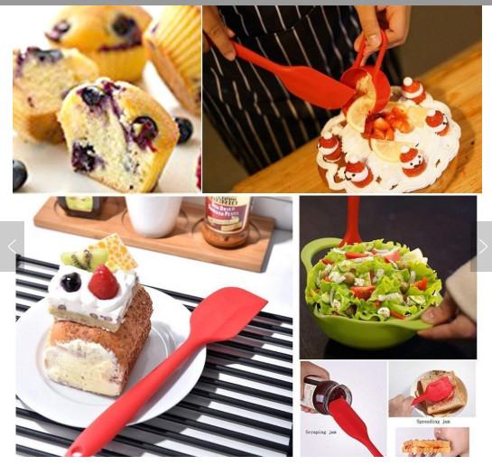 4 Pieces Set Silicone Mold Tools Non Stick Rubber Spatulas With Stainless Steel Core