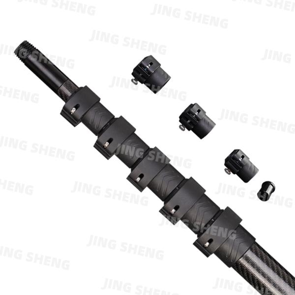 33 ft High Quality Professional Carbon Fiber Window Cleaning Pole or Outdoor Indoor Use Solar Cleaning Panels