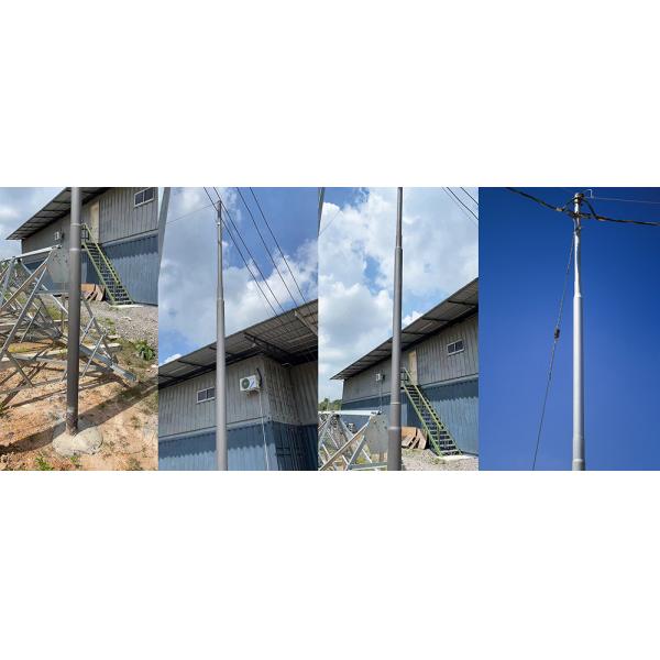 11 Swaged Steel Tubular Pole 16M Hot Dip For Electrical Power