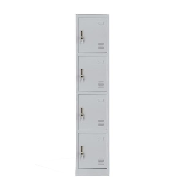 Optional Personal Storage Gym Metal Lockers 4 Compartment Steel Locker