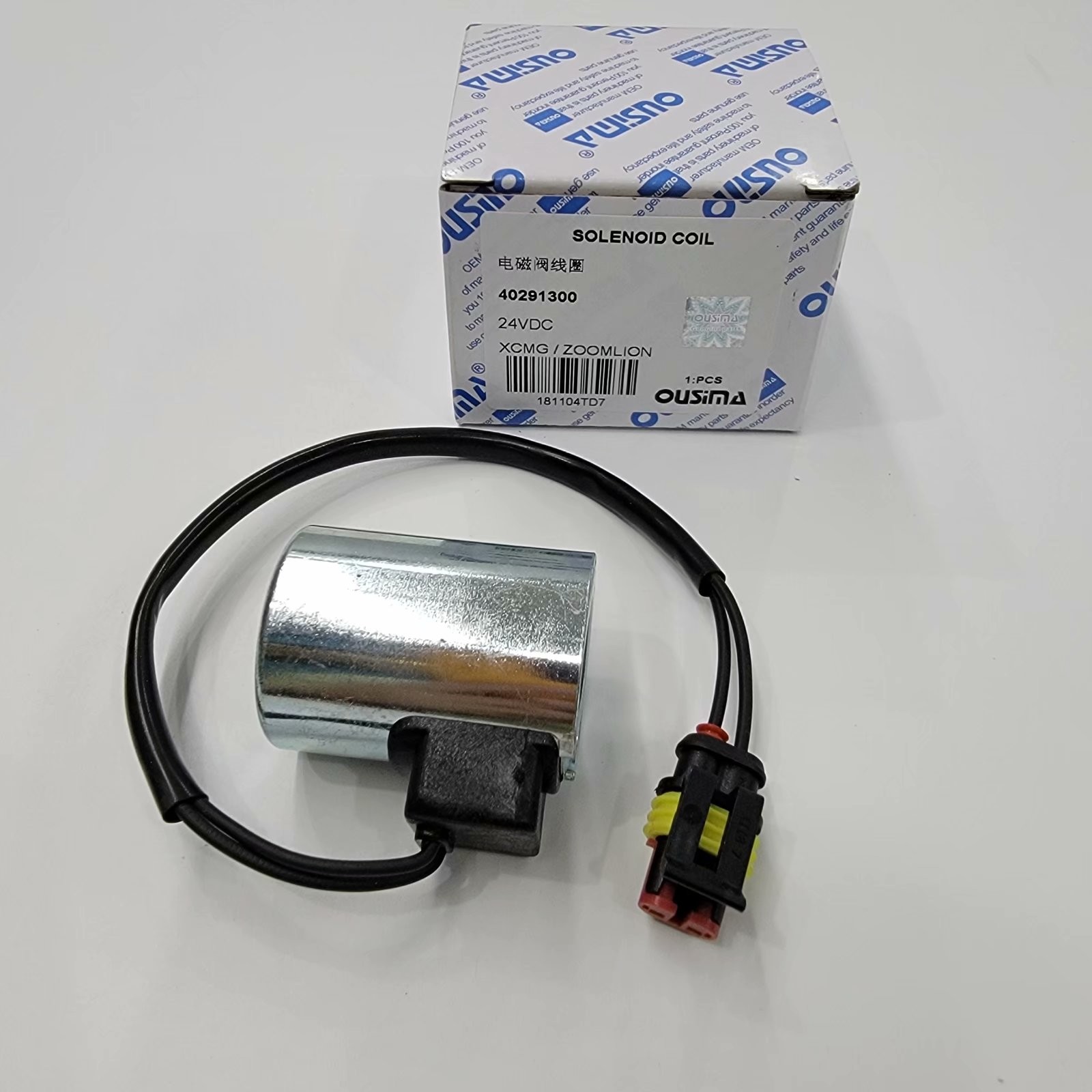 Bobina 40291300 da válvula de solenoide 24VDC para a máquina escavadora XCMG ZOOMLION
