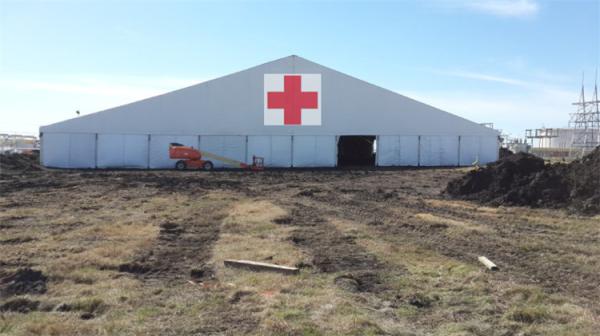 High Reinforce Aluminum Hospital Tent Erected In Park Emergency Anti Rust Surface