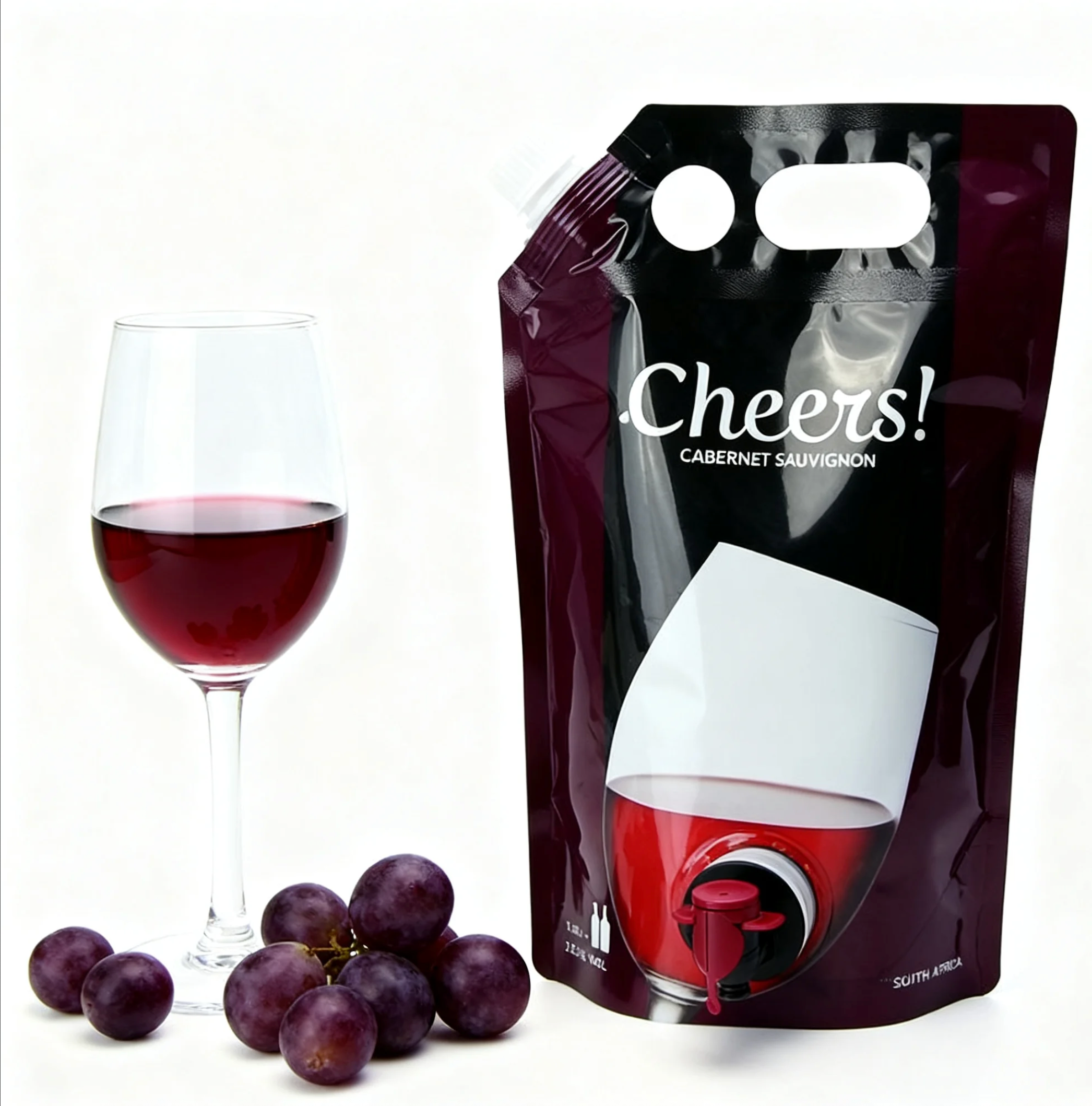 Disposable Stand Up Pouch Packaging PET Plastic For Liquid Juice Wine Coffee