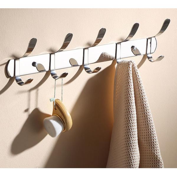 Wall Mount SS304 Stainless Steel Coat Rack With Polished Brushed Finish Waterproof
