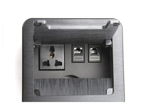 Computer Desk Wire Management Brush Flip Up Table Socket / Mount Socket Outlet