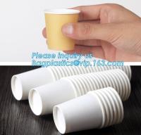 Feito-à-medida leve embora o café biodegradável do PLA copos de papel descartáveis, copo de papel inteiramente armazenado PACKAG da ondinha biodegradável