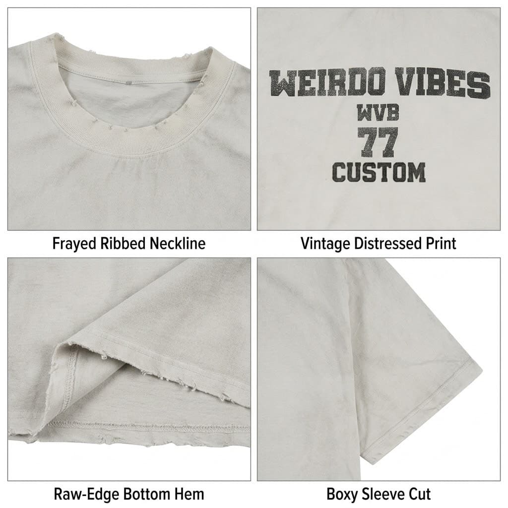 Custom Heavyweight Screen Print Vintage Wash Boxy T-Shirt with Graphic