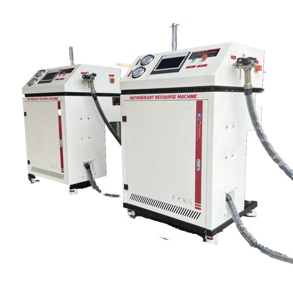 sistema de enchimento único PLC R22 R410a máquina automática de carregamento de refrigerante máquina de recarga de recuperação de gás a/c