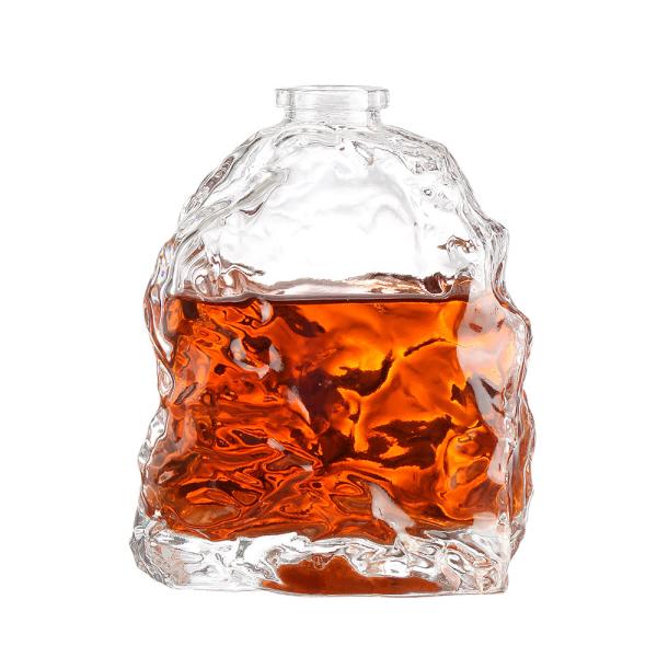 Decal Glass Products Unique Shape Transparent Decoration Glass Wine Bottle Tumbler