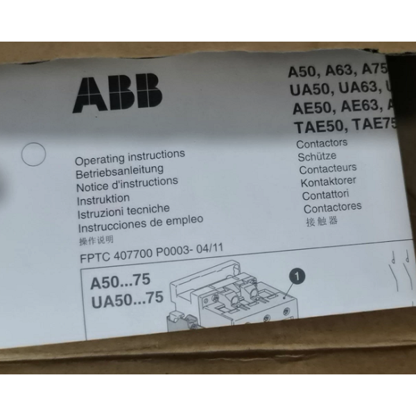 A63-30-11 ABB AC Contactor For Industrial Motor Control And Electrical Switching Applications