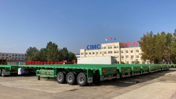 CIMC brand new 4 axles 100t capacity 40FT SPRING SUSPENSION FLATBED SEMI TRAILER  for sale
