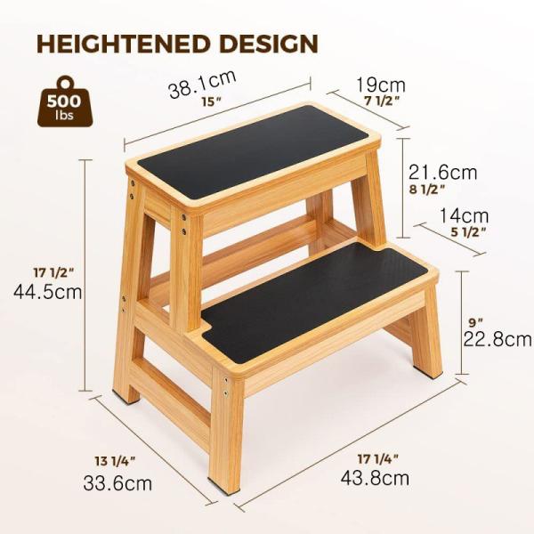 Home Stool Ottoman Kids Step Stools for Toddlers Bathroom Wood Toddler Kitchen Counter Sink Baby 2 Foot