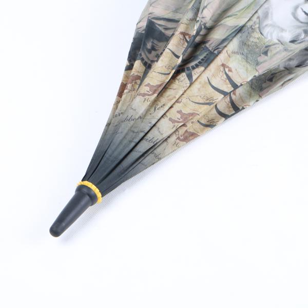 Sex Women'S Automatic Umbrellas , Custom Printed Uv Golf Umbrella With Curved Handle