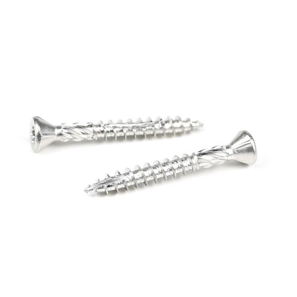 Метрический плоский головный винт для монтажа деревянных покрытий на цементных волокнистых досках длина 40 мм