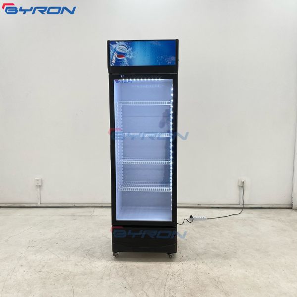 Transparent Single Door Merchandiser Refrigerator Glass Door Merchandiser