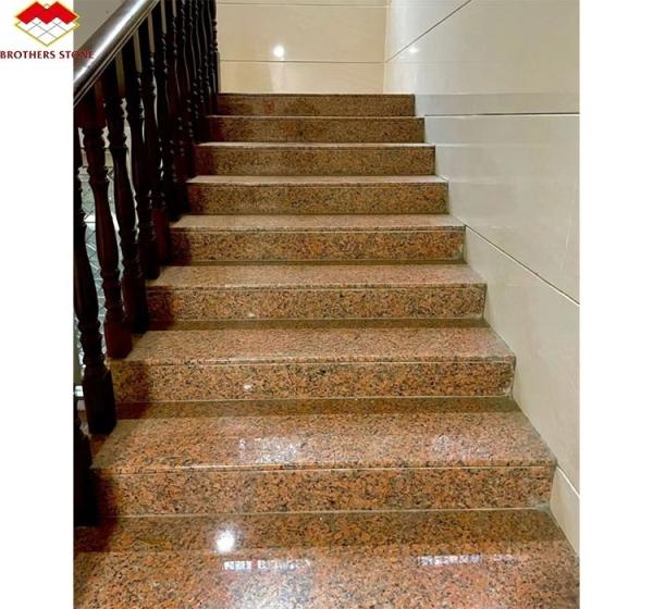 G562 Red Granite Natural Stone Polished Anti Slip Granite Slab for Stair Luxury Style