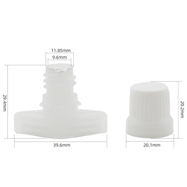 9.6mm Plastic Spout Caps With Sealing Aluminum Foil Laundry Detergent